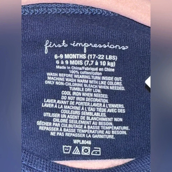 NWT First impressions  long sleeve shirts 6-9 months - Picture 4 of 5